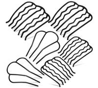 GALPADA Lot de 6 Peignes Latéraux en Métal Embout Fourchu Dents Fines Résistants à la Déformation Accessoires Coiffure pour Femmes et Filles Multifonctions pour Cheveux Fins