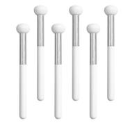GALPADA Lot de 6 Pinceaux Correcteurs Champignon en Bois Éponge Blanche, Doux Peau et Robustes, pour Maquillage de Voyage ou Usage Familial