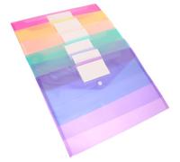 GALPADA Lot de 6 Pochettes Transparentes pour Dossiers Fermeture à Bouton Pression, Grosse Capacité, Légères en Pp, pour Organiser Notes et Fichiers Bureau