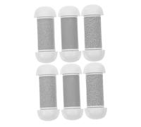 GALPADA Lot de 6 Têtes de Ponçage pour Pieds à Gros Grain Recharge Rouleau Limeur Électrique Blanc Accessoires Pédicure pour Élimination Callosités et Soin des Talons Plante des Pieds