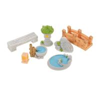 GALPADA Lot de 7 Bancs en Résine Rétro pour Décoration de Mini Jardin et Étang, Ornement Créatif et Miniature pour Propriété Foncière et Bureau