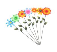 GALPADA Lot de 7 Piquets Métalliques pour Jardin Fleuri en Fer, Décoration Extérieure Résistante aux Intempéries Charme Artistique pour Pelouse et Espace Jardin