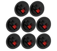 GALPADA Lot de 8 Clips de Câblage pour Haut-parleur, Bornier Rond à Ressort, Connecteur de Borne Câble Audio, Plaque de Jonction Compacte pour Installation Audio Domestique et Spectacle