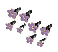 GALPADA Lot de 8 Clips de Ventilation en Alliage Violet de Marguerite à 5 Pétales, Désodorisants pour Voiture, Accessoires Mignons pour Tableau de Bord, Décoration Intérieure Automobile