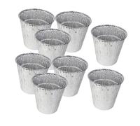 GALPADA Lot De 8 Doublures en Aluminium Résistantes à Haute Température pour Seaux à Jus De Barbecue, Récipients Profonds Et Légers, Accessoires Pratiques pour Camping Et Sorties en Plein Air