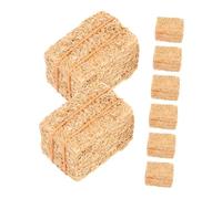 GALPADA Lot de 8 Mini Bottes de Foin Décoratives en Paille Artificielle Ficelle Mini Décoration pour Maison de Poupée Accessoires de Bricolage pour Décor Extérieur et Table