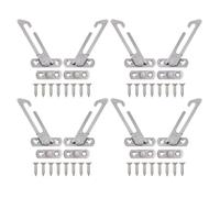 GALPADA Lot de 8 sets de Limiteurs D’Ouverture de Fenêtre en Acier Inoxydable Butées de Fenêtre Verrous de Sécurité Garçon et Filles Compatibles Aluminium et Bois Ventilation Sécurisée