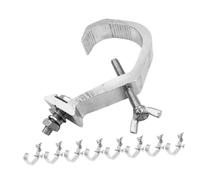 GALPADA Lot de 9 Pinces de Fixation pour Structures Lumineuses en Aluminium Argenté, Support Fiable pour Projecteurs Dj et Têtes Mobiles, Théâtre et Atelier