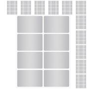 GALPADA Lot de 96 Autocollants Multifonctions Argentés en Pet Imperméables pour Bouteilles et Conservation Alimentaire, 12 Feuilles 8 Étiquettes par Feuille, pour Stockage de Lait