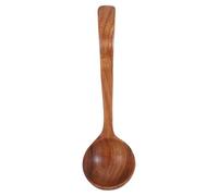 GALPADA Louche en Bois d'Acacia à Long Manche 28 CM Crochet Arrière Incourbé, Ustensile pour Mélanger et Servir Soupes Quotidien