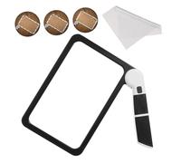 GALPADA Loupe de Lecture Manuelle avec LED Grossissement Élevé Verre Acrylique Clair Lampe Loupe Éclairante pour Seniors pour Lecture et Réparation