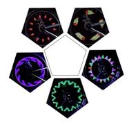 GALPADA Lumière de Rayon de Vélo A02, Capteur, 30 Motifs, 14 LED | Étanche Pc, Décoration pour Bicyclette, sans Batterie, Accessoire de Roue, Style Lumineux
