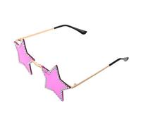 GALPADA Lunettes de Soleil Étoiles sans Monture Pc avec Cristaux Lunettes de Fête pour Adultes et Garçon Fille Accessoires Mode pour Halloween et Anniversaire