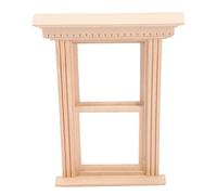 GALPADA Maison de Poupée Accessoires Décoratifs DIY Fenêtres Coulissantes à Deux Compartiments Modèle Miniature pour Décoration Maison Moderne et Jardin Miniature
