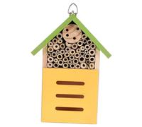 GALPADA Maison en Bois pour Insectes Extérieur Hôtel à Abeilles Écologique 20x15x10 Cm Vert Décoration Jardin Cabane Naturelle pour Pollinisation Et Habitat Écologique