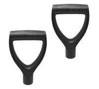 GALPADA Manches De Pelle Antidérapantes en PVC Noir 2 Pièces pour Outils De Creusage Ratissage, Poignée Légère Et Solide, Accessoires De Remplacement pour Jardinage