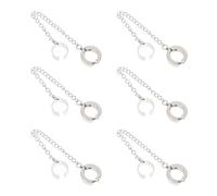 GALPADA Manchette D’Oreille Non Perçante en Acier Titane Lot de 6 Clips D’Oreilles Tendances pour Femmes Style Coréen Sombre Boucles D’Oreilles Chaîne Punk Accessoires Mode pour Fêtes