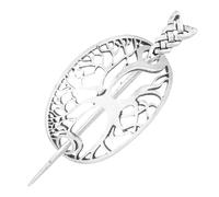 GALPADA Manchette pour Queue de Cheval Vintage en Alliage Argenté, Légère et Résistante, Accessoire Minimaliste pour Chignon Élégant des Femmes et Filles