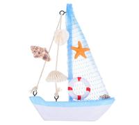 GALPADA Maquette de Voilier en Bois, Décor Nautique Rustique pour Chambre | Mini Bateau Élégant, Accessoire Photo et Décoration de Gâteau, Style Côtier pour Nurserie et Table