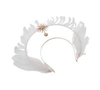 GALPADA Mary Hair Band Couronne Auréole Légère pour Femmes Accessoire de Costume Mariage et Halloween Bandeau Tiare Ange pour Fête Cosplay