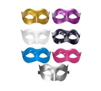 GALPADA Masque de Bal Vénitien pour Hommes en Plastique, Demi-visage Classique et Simple, Accessoire de Fête pour Masquerade et Carnaval