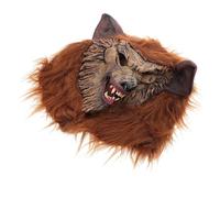 GALPADA Masque de Loup Halloween Réaliste Vinyle Doux et Confortable pour Fête Cosplay et Déguisement Adulte et Garçon Fille