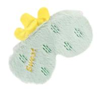 GALPADA Masque de Sommeil en Peluche Vert Motif Cactus, Confortable et Bloque la Lumière, Maison Salon de Beauté