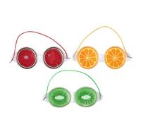 GALPADA Masque Yeux en Gel Fruité 3pcs Bande Élastique, Soulage les Maux de Tête et Réduit les Gonflements, Utilisation la Maison
