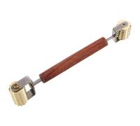 GALPADA Masseur de Beauté Visage Portable en Acier Inoxydable et Bois, Rouleau V-shape 3d Léger, Adapté aux Courbes Faciales, pour Routine Quotidienne à Domicile