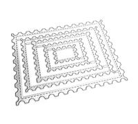 GALPADA Matrices de Découpe Ondulées et Pointillées en Acier Carbone 5 Pièces 90X120Mm pour Projets DIY et Scrapbooking Créatif