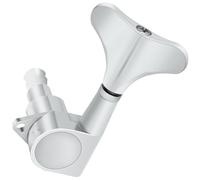 GALPADA Mécaniques D'accordage pour Guitare Basse 2r2l, Jeu de Chevilles Métalliques Argentées, Accessoires Solide pour Remplacement et Réparation des Cordes, Compatibles Instruments