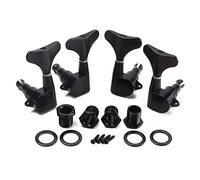 GALPADA Mécaniques de Basse Scellées Accessoire Guitare 2l2r Noires 4 Pièces avec Vis et Bagues Filetées, Clés D'accordage Acoustiques et Électriques pour Basse 4 Cordes pour Réparation