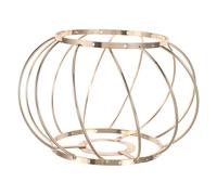 GALPADA Metal Lampshade Frame With Ring DIY Iron Wire Cage Bracket For Table Lamp Versatile Hanging And Bulb Compatible Lighting Fixture