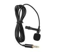 GALPADA Micro-Cravate Noir 3,5mm Clip, du Bruit, Compact | Câble Long, Métal et Caoutchouc, Usage pour Caméras, Tablettes, Réunions Zoom et Diffusion