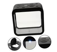 GALPADA Mini Aquarium Transparent avec Lumière LED Petite Boîte Bac à Isolation pour Poissons Betta et Facile à Nettoyer et Alimenté par Piles Noir