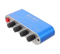 GALPADA Mini Mixeur Audio 4 Canaux avec Prise Stéréo 3,5 MM | Compatibilité pour Téléphone et Ordinateur Portable, Réglage du Volume Facile, Usage Studio Musique
