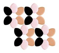 GALPADA Mini Poudre Visage Maquillage 30pcs en Polyuréthane Hydrophile avec Coffret, Forme Triangle et Goutte D'eau, Application Précise Déchets, Portable pour Retouches