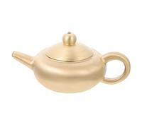 GALPADA Mini Théière Laiton Décorative Rétro Ornement de Bureau Compact pour Maison Salon de Thé et Collection