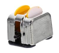 GALPADA Mini Toaster Zinc Alloy Model with Two Bread Pieces Stable Desktop Ornament for Dollhouse Micro World Miniature Kitchenware Decoration