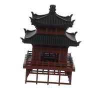 GALPADA Miniature Asiatique Décor de Jardin Extérieur Modèle Ancienne Architecture Réaliste pour Aquarium et Terrarium Compact et Élégant