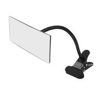 GALPADA Miroir à Clipser pour Écran D'ordinateur Noir Cadre, Miroir Carré Réglable Haute Définition pour Bureau, Accessoire Moniteur, Visibilité Arrière et Sécurité au Travail
