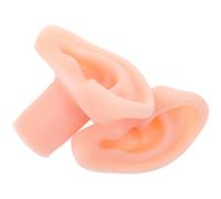 GALPADA Modèle D'oreille en Silicone Souple Beige pour Boucles D'oreilles, Paire Réaliste Texture Confortable, pour Présentation à Domicile ou Vitrine
