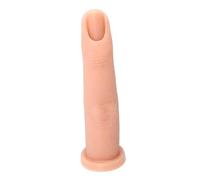 GALPADA Modèle en Silicone Doigt pour Manucure, Pratique pour Entraînement des Ongles, Forme Réaliste, Matériau Souple et Beige, pour Nail Art Professionnel