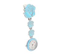 GALPADA Montre De Poche Infirmière Motif Fleur Bleu Ciel en Alliage Métallique, Montre Suspendue Médicale pour Infirmières Et Étudiants en Milieu Hospitalier
