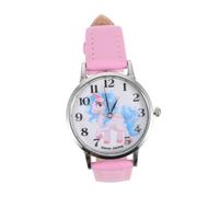 GALPADA Montre Licorne pour Garçon Et Filles Fille Bracelet Cuir Rose Quartz Analogique Montre Éducative Apprentissage De L’Heure Présent Scolaire Taille Garçon