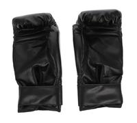GALPADA Moufles de Boxe Épaissis pour Entraînement Kickboxing Thaïlandais | Pu Noir, Doublure Respirante, Poignet Élargi Réglable, pour Paquet Lourd et Pattes D’entraînement