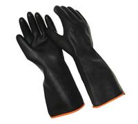 GALPADA Moufles et Rénovation de Meubles pour Nettoyage Domestique en Caoutchouc Noirs Renforcés Chimique et -bras Complet pour Travail Industriel