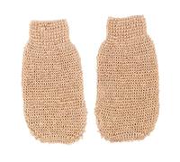 GALPADA Moufles Exfoliants Corps Bande Longue de Bain Beige 2pcs en Jute Ramie Accessoire Bain Exfoliant et Réutilisable pour Dos