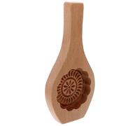 GALPADA Moule à Gâteau de Lune en Bois 1 Pièce Forme Fleur Ronde N°2 Ustensile de Pâtisserie Traditionnel pour Préparation Maison Compatible Biscuits et Gâteaux de Festival