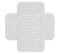 GALPADA Moule à Marque-Pages en Silicone Forme Patte de Chat 2 Pièces pour Résine Époxy Kit DIY Créatif Loisirs Manuels Accessoires Papeterie Kawaii pour Présents Enseignants et